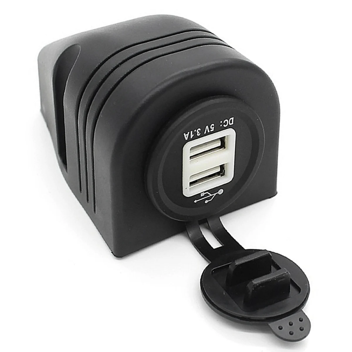 Водонепроницаемое зарядное устройство с двумя USB портами для мотоциклов 12 24 В 3 1