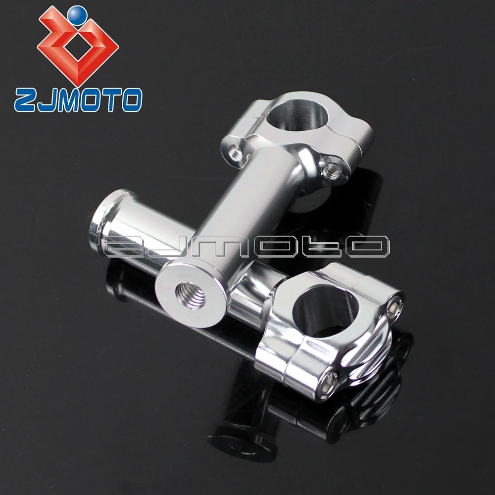 Silver Motorcycle 5.5" Handlebar Risers 1" Bar Risers Bars Mount Clamp