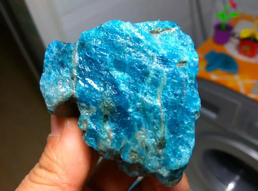130gNatural Красивый Синий Апатит Кристалл Камень Натуральный шероховатый минеральный образец