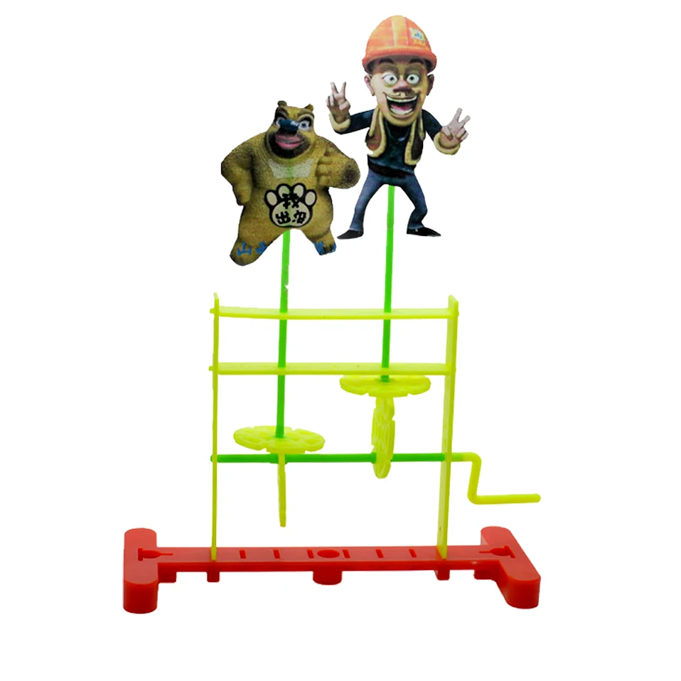 

Two people dancing science experiment model toys mechanical transmission model materials