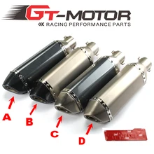 GT Motor Universal 35 51mm font b Motorcycle b font font b exhaust b font Modified
