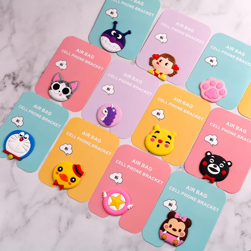 

Universal phone Stand bracket Expanding Stand stretch grip phone Holder Finger Cute cartoon stand for iphone 7 8 X XS XR socket