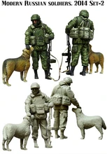 Resin Kits 1 35 Scale The Crimean Russian with the dog soldiers Resin Model DIY TOYS