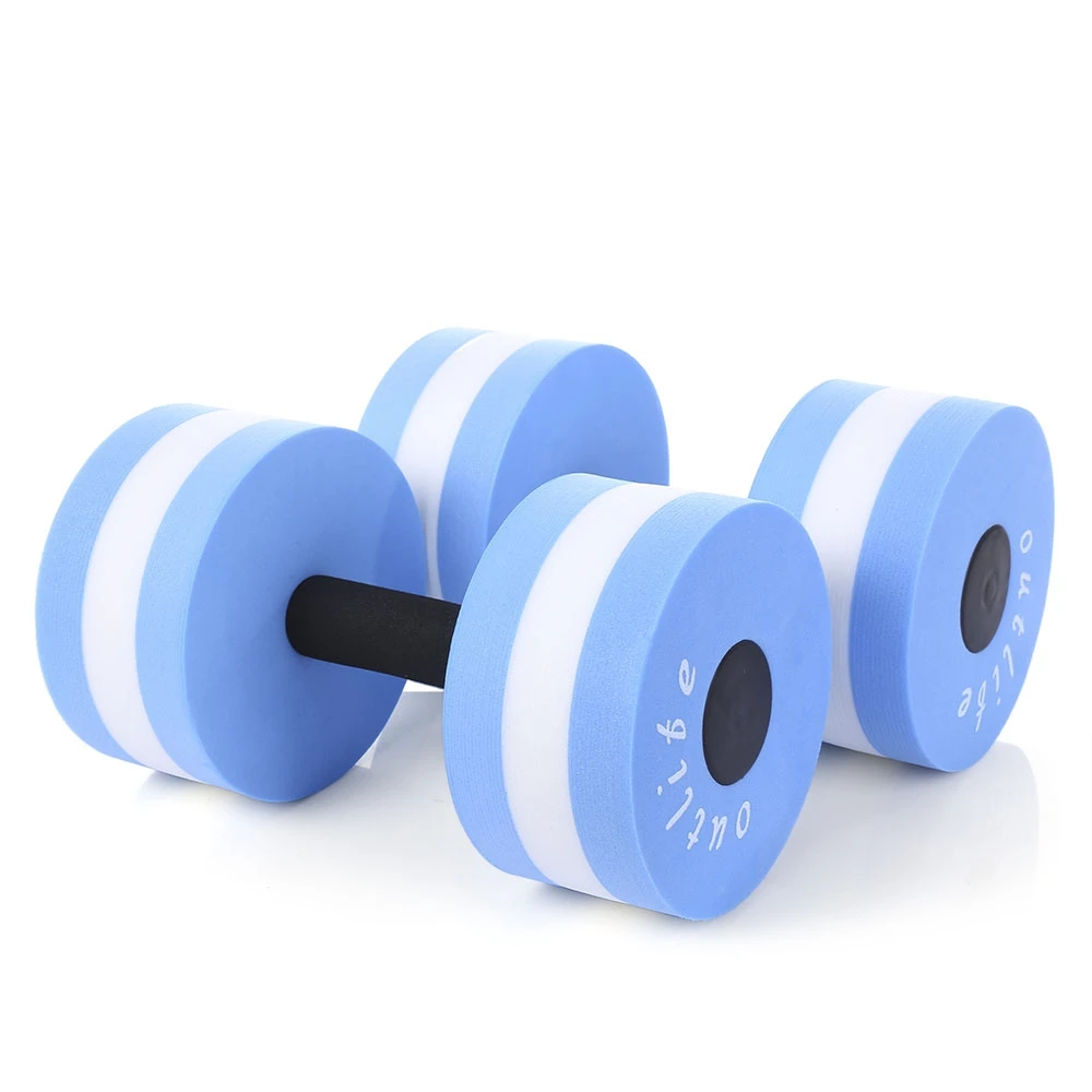 Water Aerobics Dumbbell Weights Swimming Pool Exercise Set Workout EVA Dumbbell Medium Aquatic Barbell Fitness Training 1 Pair