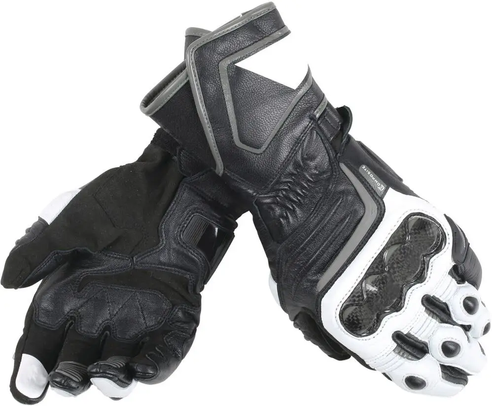 Dain Carbon D1 Длинные мужские кожаные перчатки черные/белые/красные спортивные перчатки для гонок