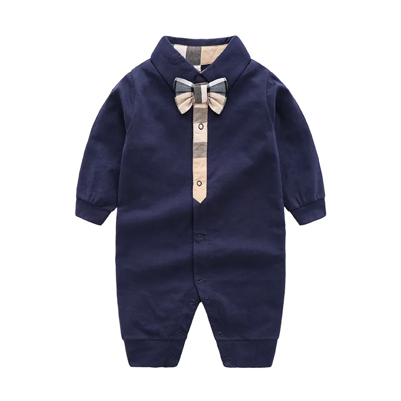 

Toddler Romper for Baby Boys Jumpsuits Fashion Gentlemen Style Newborns One Piece Outfits Playsuits Long Sleeve Children Overall