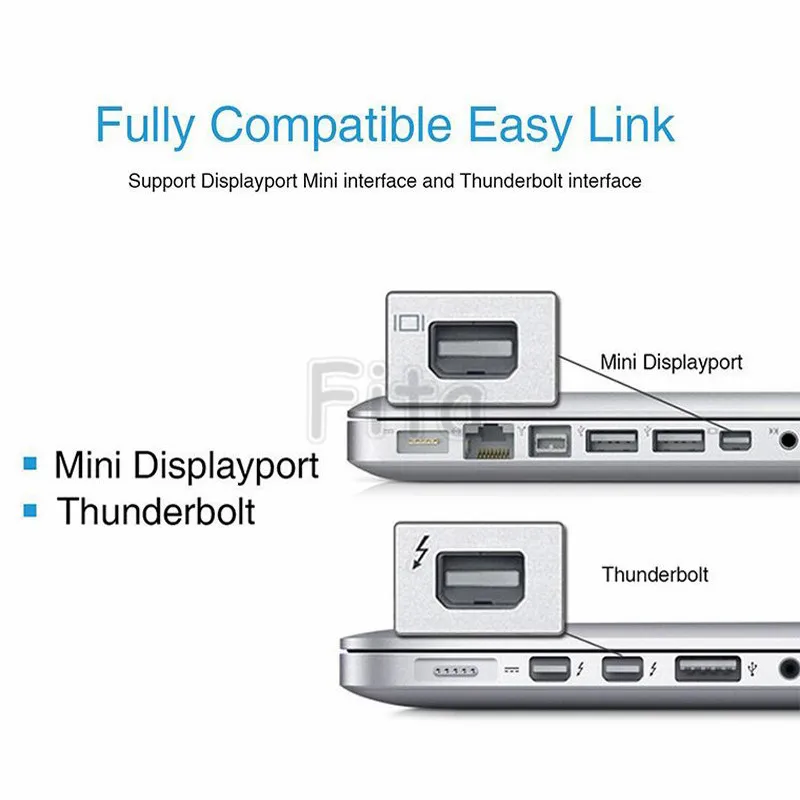 DP To VGA Кабель адаптер Mini Дисплей Порты и разъёмы Thunderbolt vga конвертер 1080 P кабели для
