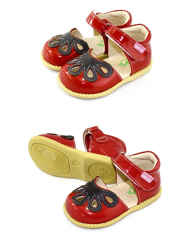 Tipsietoes 2018 Новая летняя модная детская обувь для маленьких девочек сандалии дети мальчики кожаные с закрытым носком Бесплатная доставка