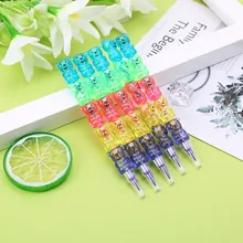 4 шт./компл. укладчик подкачки с нашитым на груди милым снеговичком: карандаш для школьников поставки восковые мелки маленьких детей с изображением игрушки 5 цветов C26