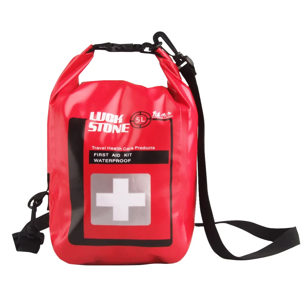 

Outdoor adventure medical first aid kit Anti-dirty and moisture-proof emergency rescue items single shoulder waterproof bag 5L