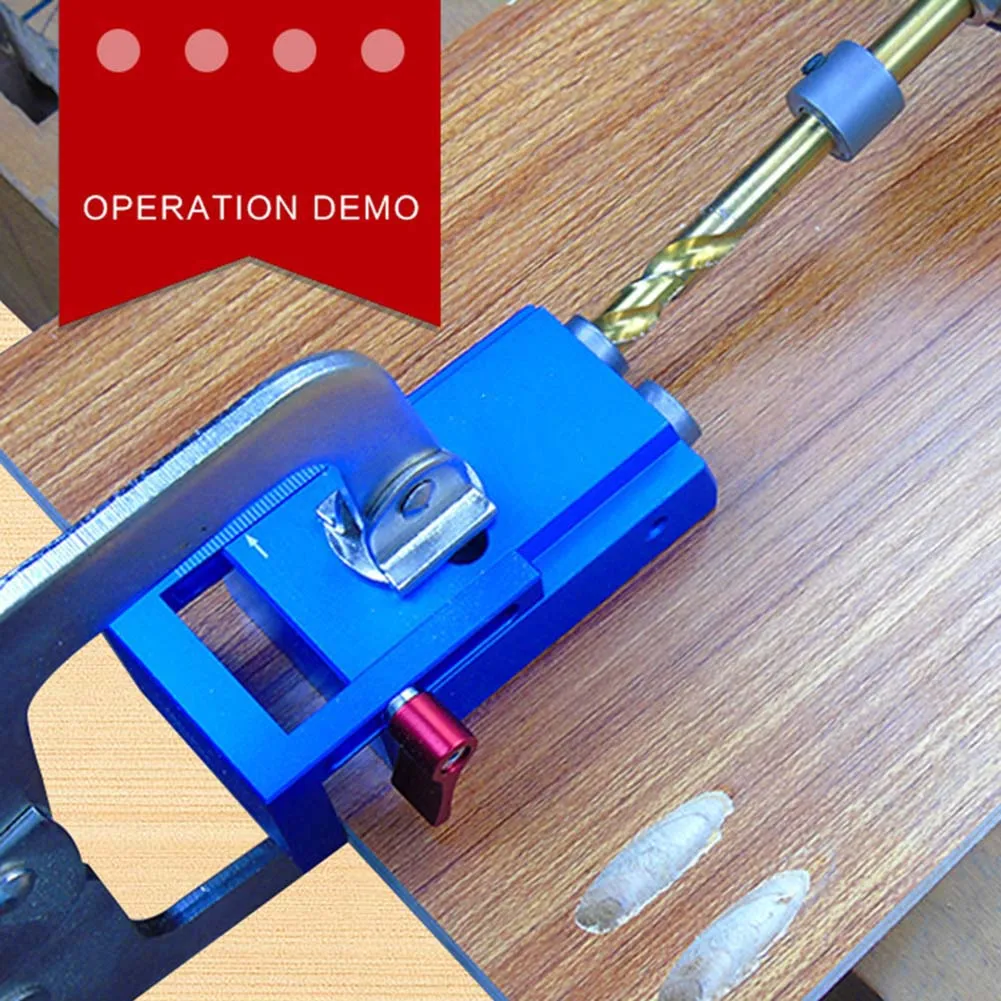 

Mini Pocket Hole Jig Kit Wooden Link System 3 Step Drill Bit Slanted Wood Dowel Jig Tools Set ALI88