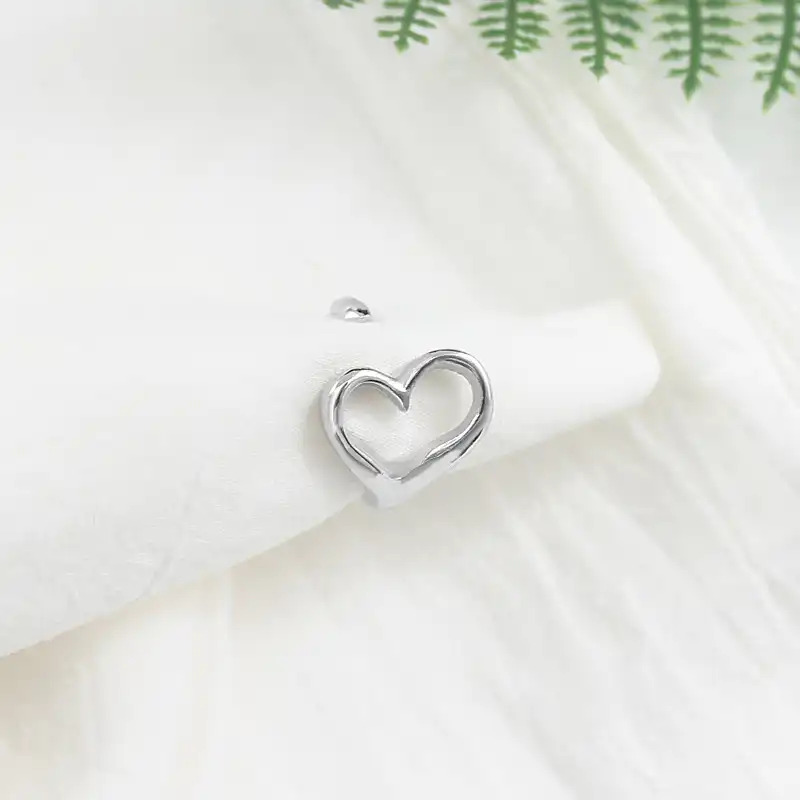 Amante In Platino Con Anello A Cuore Aperto Semplice Ed Elegante Per Trasmettere L Anniversario Delle Coppie D Amore Rings Aliexpress