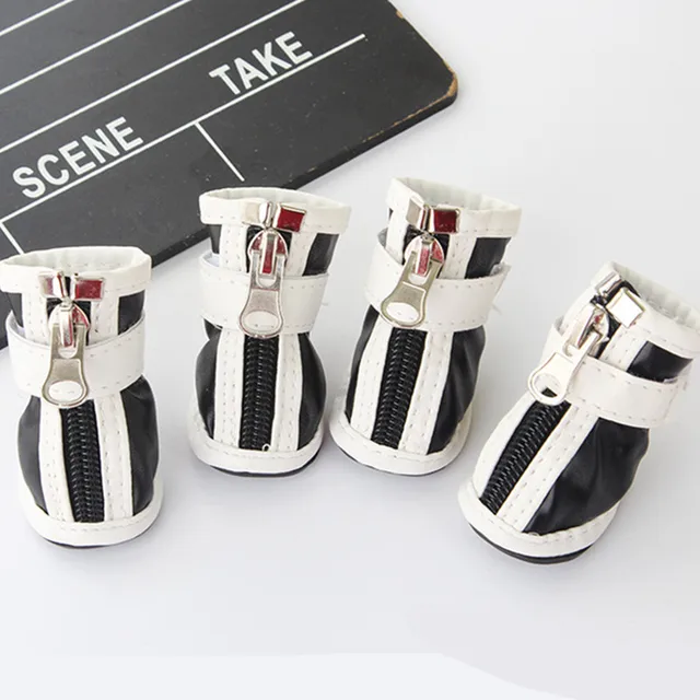 Fashion Pet Dog Puppy Rainshoes PU Comfortable Dog Rain Boots Pet Dog Waterproof Shoes Dog