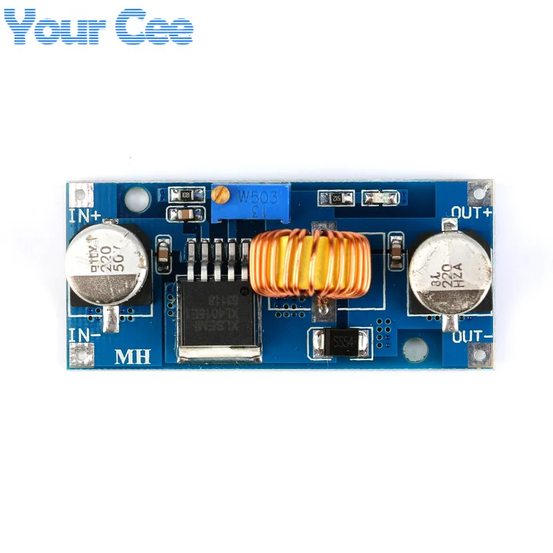5A XL4015 DC-DC Step Down Adjustable Power Supply Module Voltage Regulator Buck LED Module with Heatsink (4)