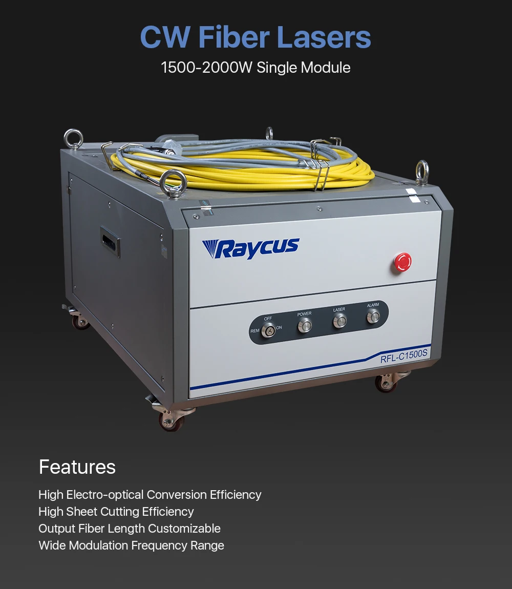 Cloudray Raycus 1500-2000 W один модуль CW волокно лазеры серии 1064nm для машина для резки волокон RFL-C1500S RFL-C2000S