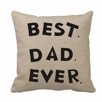 

Custom Cushion Cover Best Dad Ever Pillow Cover Letter Pillow Cases Personalized Chair Cushion Covers for Father Gift Home Decor