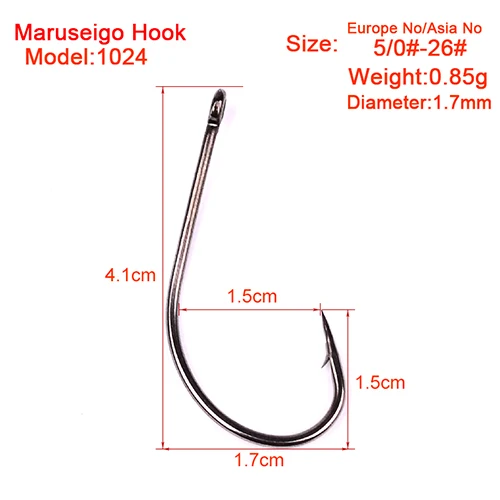 100 шт./лот рыболовный крючок Comdaba Maruseigo рыболовные крючки 1024 серии 1/0#-7/0# черная пресноводная рыболовная наживка Крючки на окуня - Цвет: Maruseigo Hook 5 0
