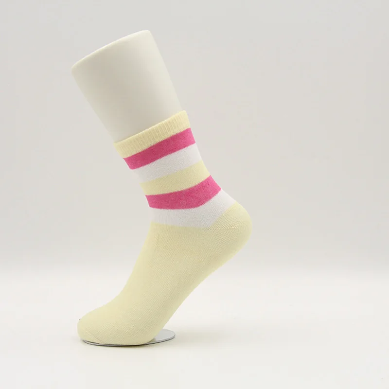5 пар женских коротких носков в полоску ярких цветов дышащие впитывающие пот высококачественные хлопковые женские носки простые милые носки для девочек Meia