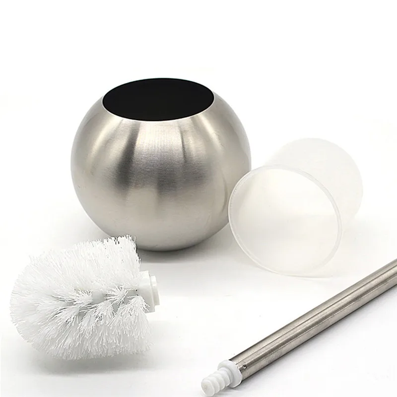 

1 Set Stainless Steel Toilet Brush Holders Brush Toilet Cleaning Brush Toilet Chrome WC Brush Holder for Bathroon High Quality