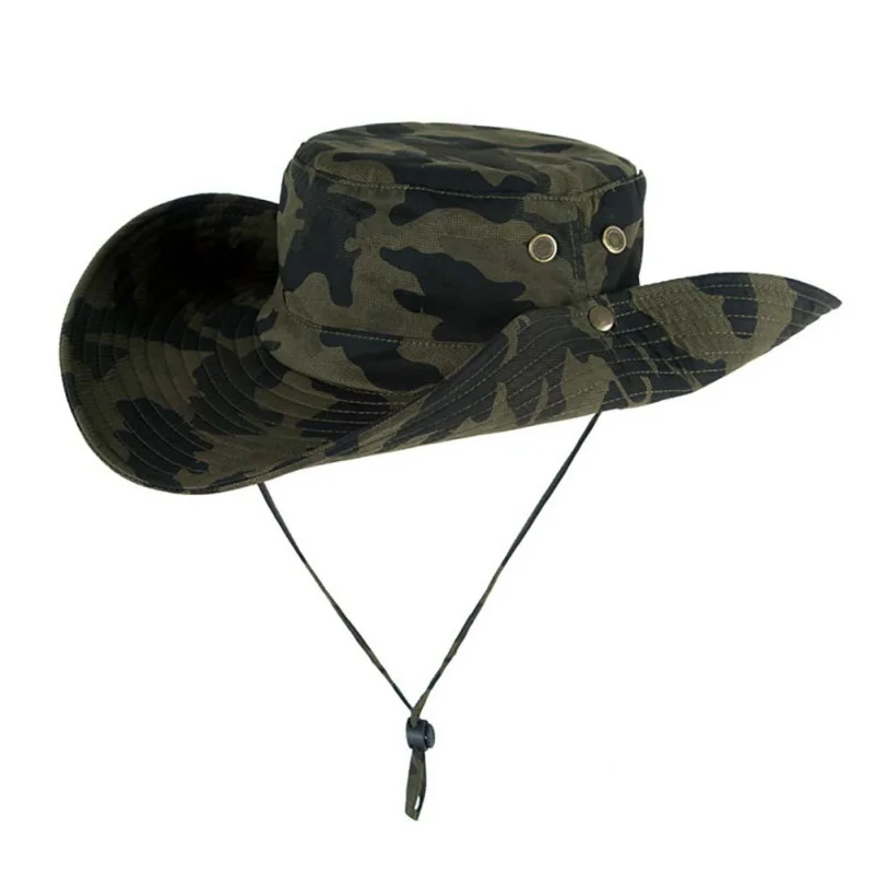 

High quality outdoor sun protection camouflage fisherman hat comfortable breathable cool fishing cap great gift