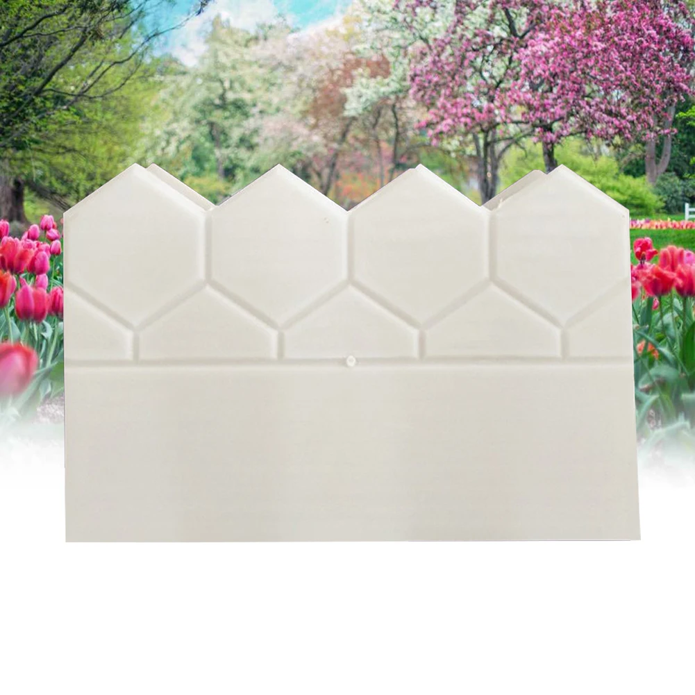 

Antique Garden Fence Concrete Fish Pond Flower Bed Cement Brick Mold Stone Road Reusable Lawn Plastic DIY Durable Decor