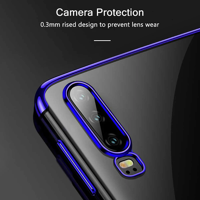 Hacrin Case for Huawei P30 Pro Case Soft Silicone Cover Transparent Plating Bumper Shockproof Bumper Case for Huawei P30 lite