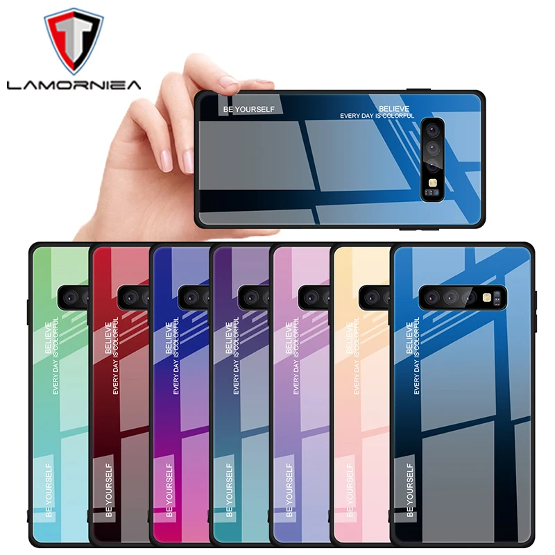 For Samsung Galaxy S10 Plus S10E S8 S9 Case Tempered Glass Soft Silicone Frame Back Cover Note 8 9 | Мобильные телефоны и