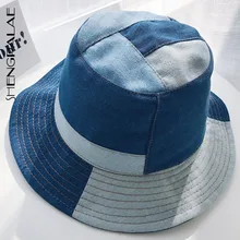 SHENGPALAE новая весенняя модная синяя Лоскутная Женская шапка в рыбацком стиле SA922