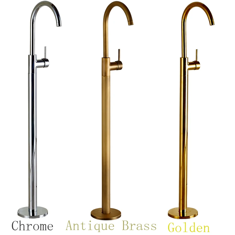 

Wholesale and Retail Multiple Colors Bathroom Bathtub Shower Faucet Floor Mounted Taps