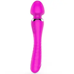 Отопление двойной вибратор секс-игрушки для женщины Волшебная палочка массажер фаллоимитатор вибратор G Spot для женщин клитор стимулятор