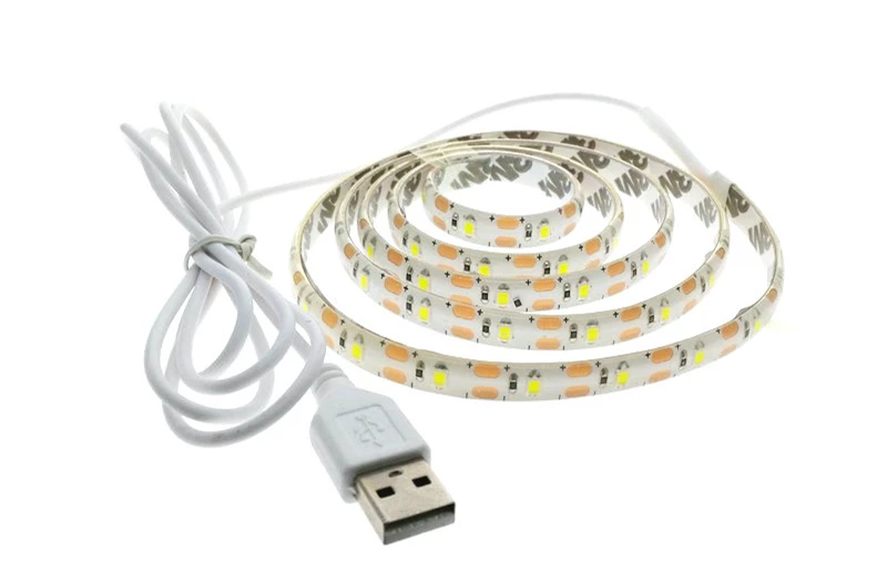 Светодиодная лента DC5V USB 2835 с батарейным отсеком RGB/теплый белый/белый цвет|led strip