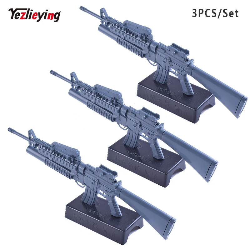 

3PCS/Set 1/6 Military Scale Soldier Accessories Barrett M16A4 Sniper Gun Model Fit 12" Soldier Figure Toys Use Random Color Doll