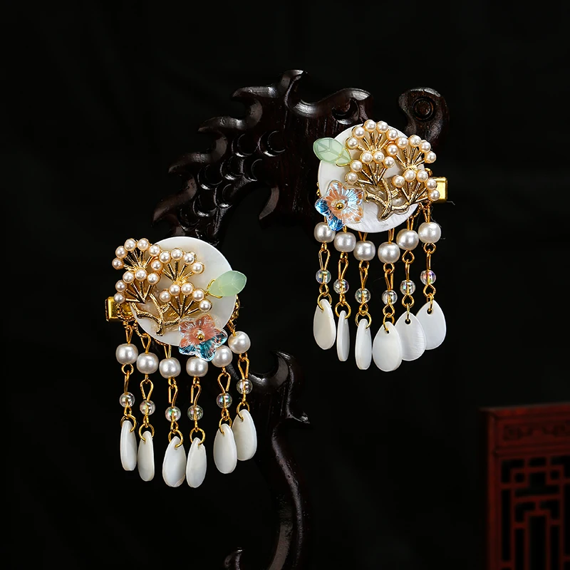 Головной убор hanfu шпилька заслуживающая играть роль подростковой оболочки кошачий глаз han элементы только красивые украшения к зажиму - Цвет: A pair of