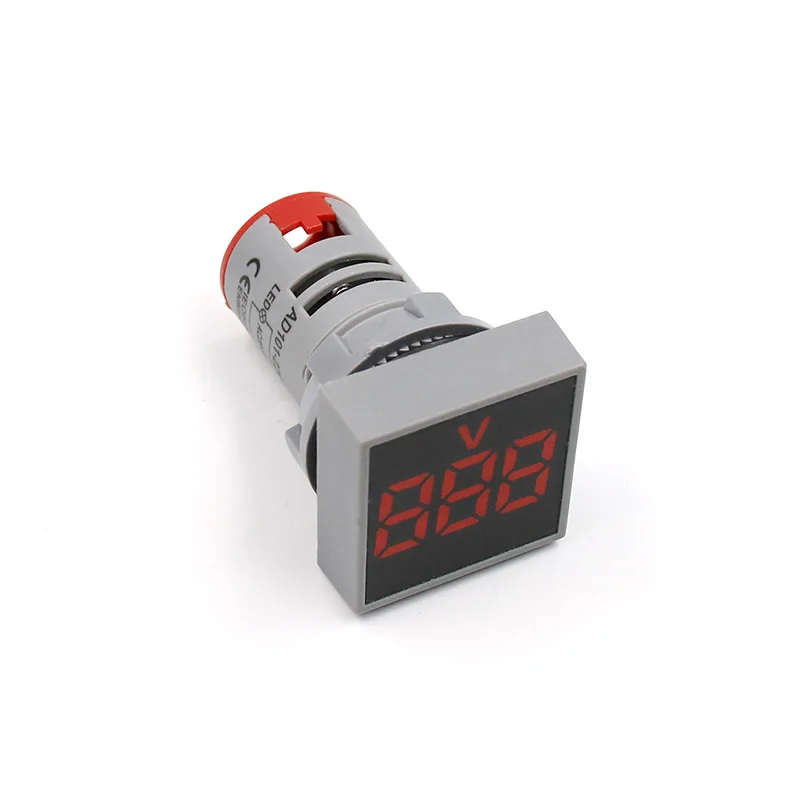 Red Voltmeter 22 мм AC 20-500 В 0-100A вольтметр измеритель напряжения индикатор пилотный светильник цифровой светодиодный амперметр Current Калибр тестер автомобиля - Цвет: Red Voltmeter