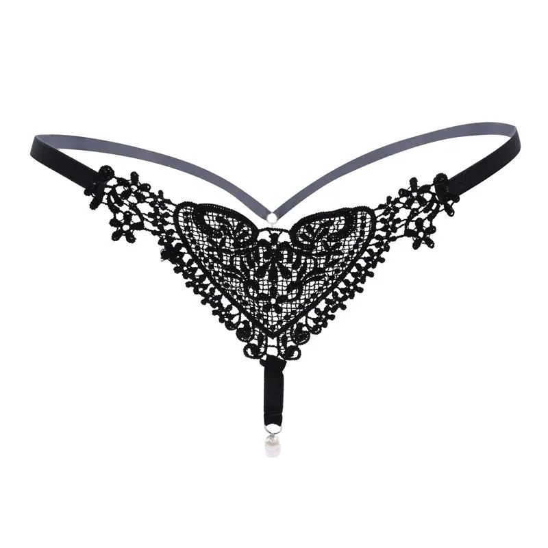 

Lace With Pearl Hollow Women Thongs G Strings Sexy Tangas Culotte Femme Temptation Panties Underwear Women Erotic Lingerie