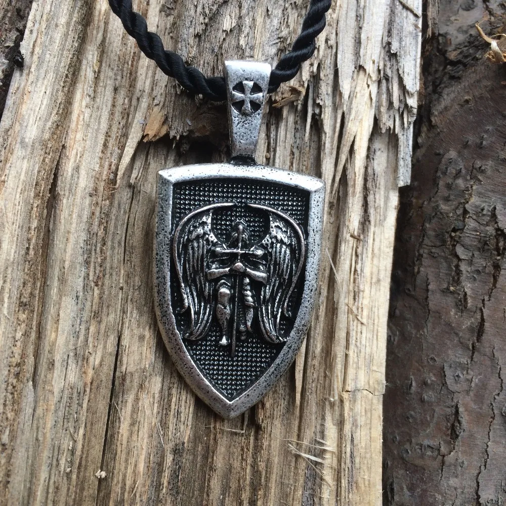 Мужское ожерелье Archangel St Michael Protect Me Saint Shield защитный кулон Talisman ожерелье|talisman