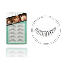 5 пар ручной работы грязные натуральные накладные ресницы длинный крест для женщин Макияж Поддельные ресницы японский инструмент для макияжа