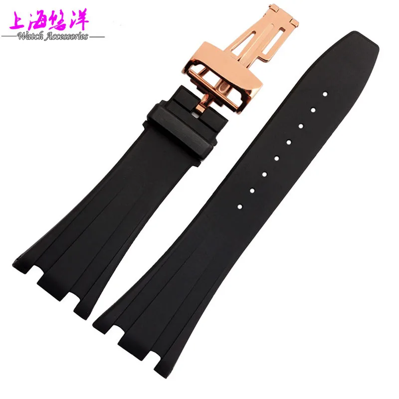 Silicone rubber watch band adapter Audemars Pigeut watchband oak 28mm male Bracelet