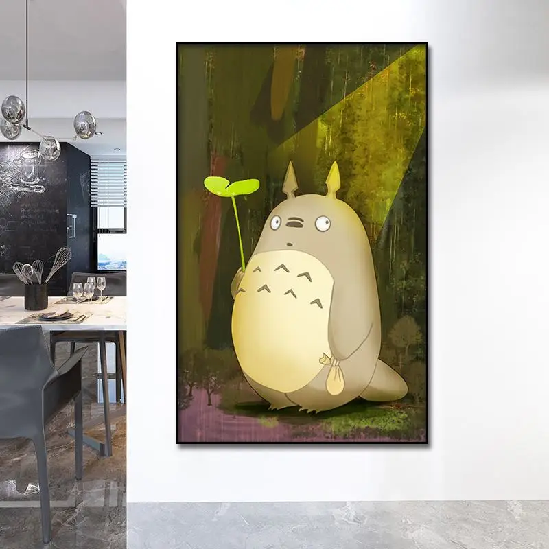 My Neighbor Totoro плакат в стиле аниме фильм картины маслом настенное искусство Картина