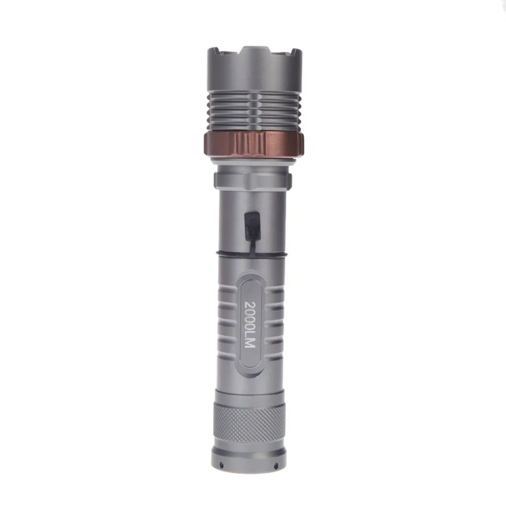 

PROBE SHINY 2019 Aluminum Alloy Direct Charge Rotating Focus Bright Light Led flashlight T6 Lotus