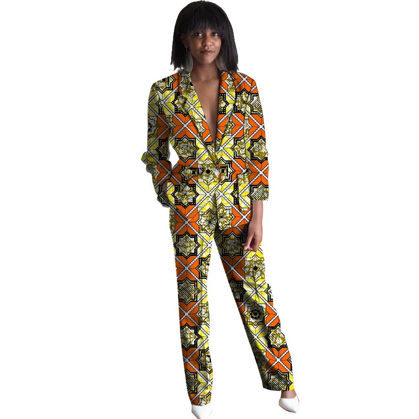 african print womens pant suit