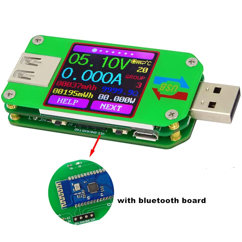 UM34/UM34C UM24/UM24C UM25/UM25C цветной ЖК-дисплей USB тестер напряжения измеритель тока Вольтметр Измерение заряда батареи - Цвет: UM24C