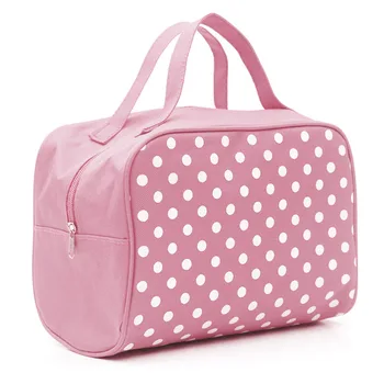 

Hot Selling Fashion Lady Organizer Multi Functional Cosmetic Storage Dots Bags Women Makeup Bag With Pockets Toiletry Pouch -B5