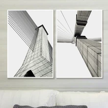 Building Wall Art Canvas Painting Nordic Posters And Prints Landscape Scandinavian Wall Pictures For Living Room Home Decor