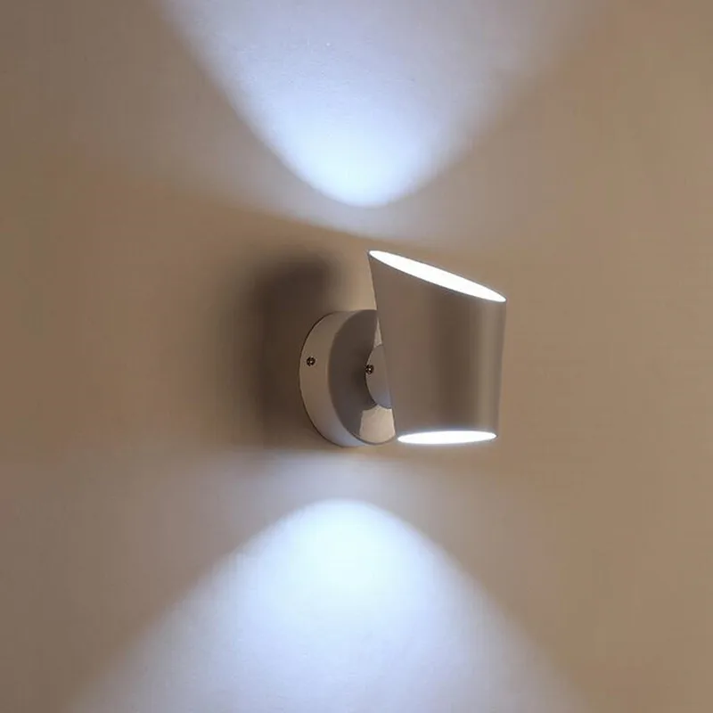 

6W 10W Dual COB Light Source Led Wall Lamp Lampada Aluminium wall light AC85V-265V Rotateable Led Wall Lamp bedside room bedroom