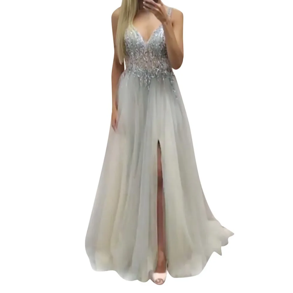

New Fashion Summer Dresses Women Sling Cross Wedding V-Neck Elegant Party Night Hollow Lace Dress Sexy Party Sundres z0325