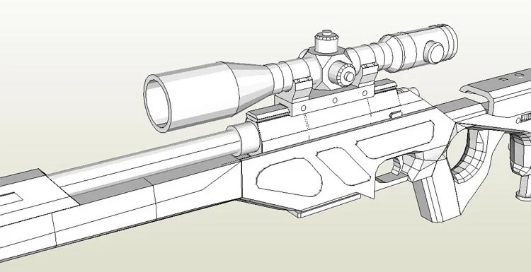 CS-LR4 высокоточная снайперская винтовка 3D бумажная модель не может запускаться оригами Бумага Крафт Бумажные поделки