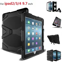 Для iPad2/3/4 9,7 дюйма Случае Дети Baby Safe Броня противоударный Heavy Duty Силиконовый Футляр чехол для iPad4/3/2 9,7 дюйма случаях