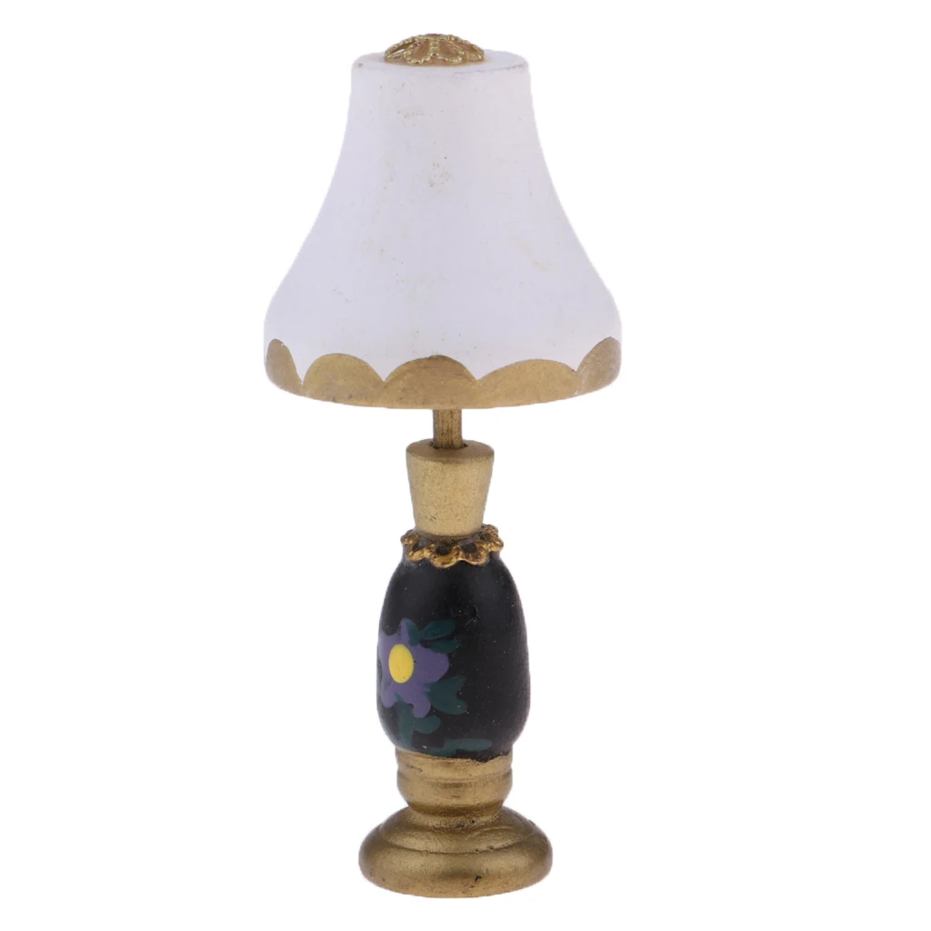 Vintage Dollhouse Living Room Bedroom Funiture Table Lamp Models 1/12 Scale