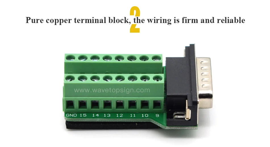 DB15 15Pin Адаптер RS232 последовательные сигналы терминальный модуль интерфейс конвертер к терминалу DB15 разъем мужской женский D sub